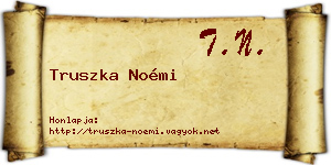 Truszka Noémi névjegykártya